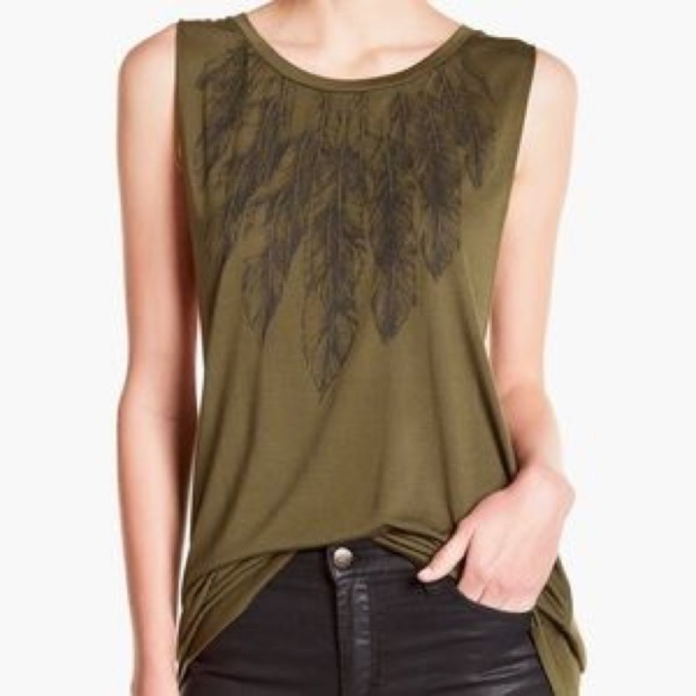 Haute Hippie Feathers Tank